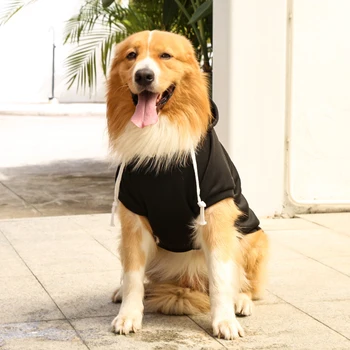 Cachorro grande Casaco Xadrez Cão Camisa com Capuz Estilo Britânico de Cão-Roupas de Inverno para Médias e Grandes Cães de Tamanho XS ao 5XL animal de Estimação Blusas