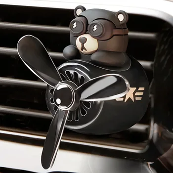 Carro Ambientador Auto Decoração Interior Do Carro Gadget De Saída De Ar, De Rotação Perfume Piloto Urso De Aromaterapia Ornamentos
