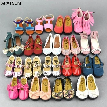 1/4 de Boneca Sapatos Flattie Televisão Sapatos de Princesa Borboleta Sapatos de Couro Para 1/4 Xinyi BJD SD 45-50cm Boneca 1:4 Acessórios da Boneca
