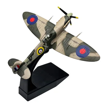 1:72 Escala 1/72 segunda guerra mundial Spitfire Britânico Avião de Caça Diecast de Metal Avião Aeronave Ornamento Modelo de Menino de Aniversário de Brinquedo de Presente