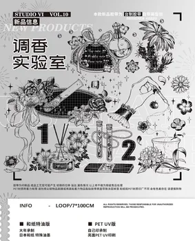 1 Loop Como Fazer Perfume Pet Fita Preto-e-Branco Retro Decorativos Colagem 6.12