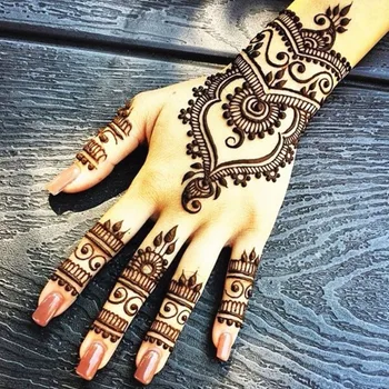 1 Pedaço Colorido Henna Indiana Colar de Cone de Beleza das Mulheres Mehndi Dedo Creme para o Corpo com Tinta DIY Temporária de Desenho para o Estêncil da Tatuagem