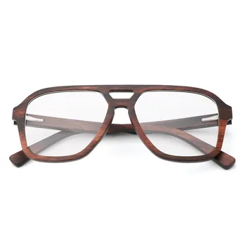 100% de Madeira Natural óculos de Moldura para os Homens de Madeira de Mulheres de Óculos com Lente Clara com o caso 56336
