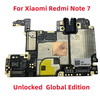 100% Desbloqueado Global Móvel Original Painel Eletrônico Placa-Mãe Placa-Mãe Desbloqueado Com Chips De Circuitos Para Xiaomi RedMi Note7
