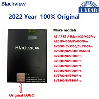 100% Original Para Blackview A7 A5 A60 E7 E7S A8 Max A20 BV4000 BV5000 BV6000 BV6000S BV7000 BV8000 BV9000 Pro Bateria do Telefone