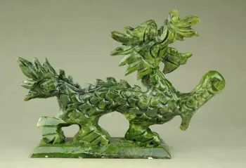 100% Requintado Natural Jade Feitas À Mão-Dragão Esculpido Estátuas Decoração Da Mesa De Figuras De Acessórios De Casa De Coleta De Ornamentos