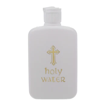 100ml de Páscoa de Garrafa de Água de Plástico Artigos Religiosos da Páscoa Santo Garrafa de Água Com Ouro Bloqueio Logotipo da Água benta