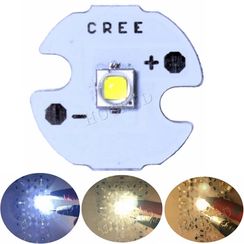 10PCS Cree XPG2 led XP-G2 1-5W LED Diodo Emissor Branco Frio 6000-6500K com 20/16/14/12/8mm PCB para a Lanterna/spotlight/Lâmpada