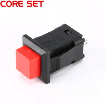 10Pcs/DS-429 Auto-fecho Redondo Botão do Interruptor 1A/250VAC Interruptor de Luz DIY Interruptor do Toque de vermelho