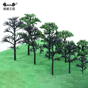 10pcs Modelo Plástico de Tronco de Árvore para HO Escala Ferroviária da Ferrovia Wargame Layout Micro Parque de Paisagem Paisagem Decoração