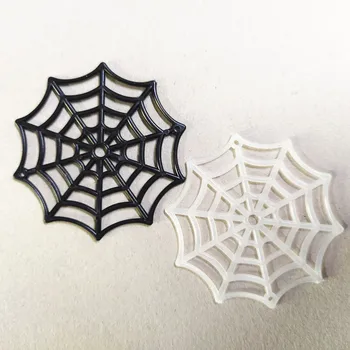 10pcs Plástico Teia de Aranha Enfeites Luminosos Web Acessórios para a Decoração de Halloween Preto Branco teia de Aranha Adereços Halloween