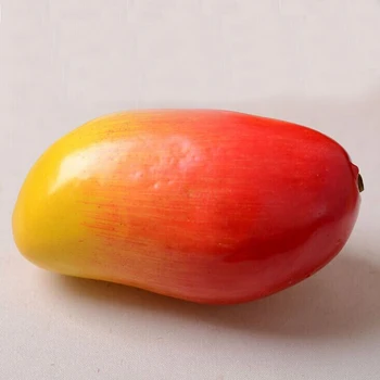10pcs tamanho grande, cor vermelha de Alta imitação artificial, Falso mango Fruit&artificial de plástico falso, simulado cor vermelha de manga