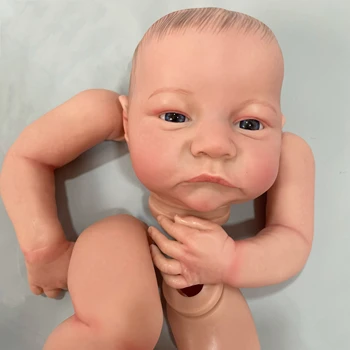 19inch Já Pintou Renascer Boneca Partes Levi Acordado Realistas Bebê 3D Pintado com Veias Visíveis Pano de Corpo Incluídos