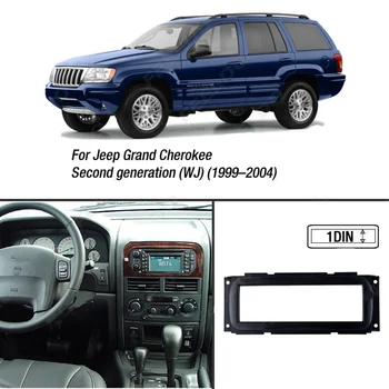 1DIN Carro montagem de moldura de painel DVD frame de Áudio para jeep grand cherokee wj 99-04 Chrysler dodge Estilo de Decoração, Acessórios