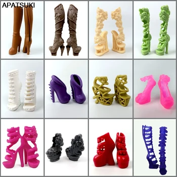 1pair Originais de Alta Qualidade Sapatos para Monster High Boneca de Salto Alto Sapatos de Bonecas Acessórios Botas Para 1/6 Demônio Bonecas Monster