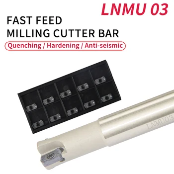 1PC LNMU03 C16-17 C32-35 150/200L titular de torno CNC, ferramenta para torneamento fresamento intercambiável barra de corte e LNMU03 inserir de torno cnc, ferramenta