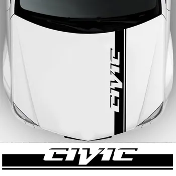 1PCS de Moda de Corrida Listrado Carro Adesivos Para Honda CIVIC Criativo Guarnição de Capa a capa película de vinil decalque acessórios