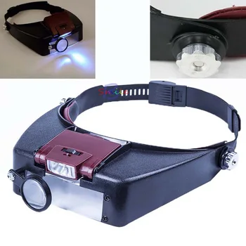 1pcs nova marca de relógios de alta qualidade reparar a faixa do DIODO emissor de luz iluminar o campo de visão faixa de cabeça Ajustável lupa