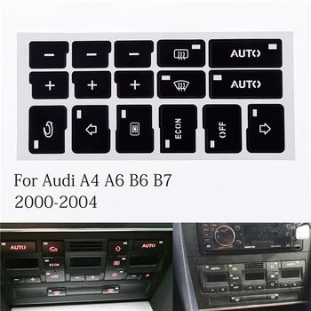 1x de Ar do Carro Condição Ac Controlo de temperatura Botão de Reparação de Decalques Adesivos Para Audi A4 B6 B7 2000 2001 2002 2003 2004