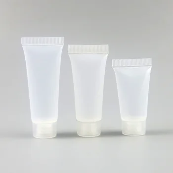 200 x 5g 10g Pequeno Vazio Reutilizável Claro Plástico Macio Garrafa de Cosméticos Mão Creme Facial Espremer o Tubo de Shampoo Frascos de Loção