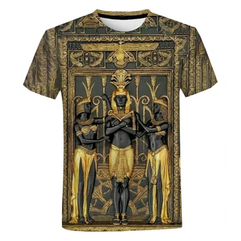 2021 Antigo Egito 3D Print T-shirt Egípcio Harajuku Streetwear T-Shirt Homens Mulheres Moda Casual Manga Curta Cool Tee Tops