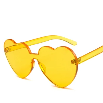 2021 em forma de Coração da Senhora de Óculos de sol das Mulheres da Cor dos Doces Lente de Plástico, Óculos de Sol Vintage Clássico Oculos De Sol Feminino