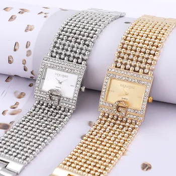 2021 Relógios de Marca de Luxo Casual Mulheres Cheio e Redondo, Diamante, Pulseira Relógio de Quartzo Analógico Relógio de Pulso Movimento dropshipping