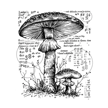 2022 Novo Cogumelos plano de Fundo Transparente, Clara de Silicone Carimbo/Selo para DIY Scrapbooking/álbum de fotos Decorativo selo claro