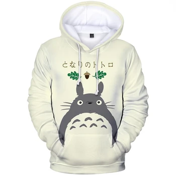 2023 Engraçado Anime Totoro Impressão 3D Hoodies Outono Inverno Casual Camisolas Homens Mulheres da Moda Suéter com Capuz Streetwear Capuz
