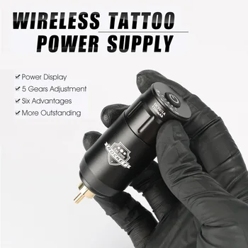 2023 sem Fio Nova Tatuagem Fonte de Alimentação Mini Dispositivo de Alimentação RCA Bateria Recarregável Para a Máquina da Tatuagem do Rotary Pen Tatuagem Acessório