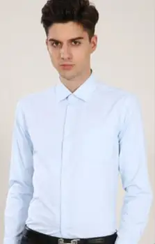 2023HOTProfessional camisa dos homens de camisa branca de manga comprida, camisa lisa camisa dos homens do camisa casual DY-245
