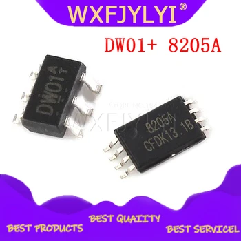 20pcs DW01+ 8205A combinação SOP23-6 bateria chip de proteção 10pcs cada Novo Original