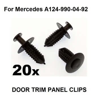 20x de Plástico Push Fit Rebites - Para a Mercedes Arco da Roda / Fender Forro Fixador de Clipes - A1249900492 Novo