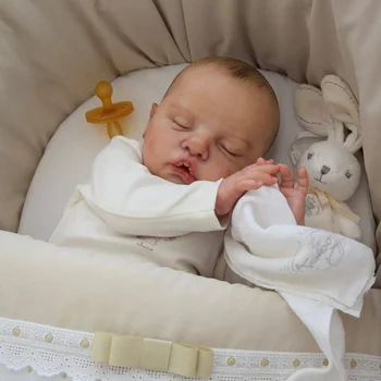 21inch Renascer Boneca Kit Rubi de Dormir do Bebê Recém-nascido Fresco de Cor Inacabado Boneca Peças com Corpo feito à mão em Branco Boneca Kit