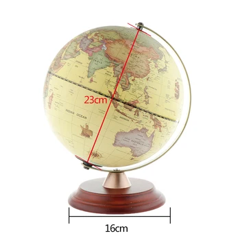 23cm de Diâmetro DIODO emissor de luz do Mundo Globo terrestre Mapa de Geografia Brinquedo Educativo Com Suporte de Desktop do Office Decoração