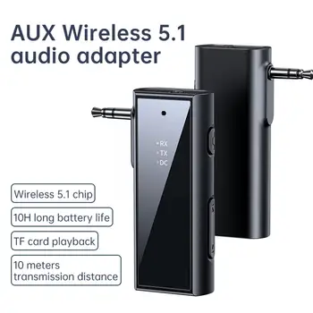 2em1 sem Fio Bluetooth compatível 5.1 Receptor Transmissor Adaptador de 3.5 mm Jack Para o Carro de Música Aux Áudio A2dp Fone de ouvido Mãos G8R9