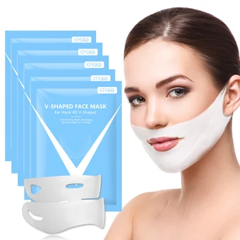 2PCS 4D Forma de V, Slim Máscara de Face Lift Ferramentas Fina Máscara facial de Emagrecimento Cuidados da Pele, Tratamento de Rosto de Queixo Duplo Beleza da Pele Máscara