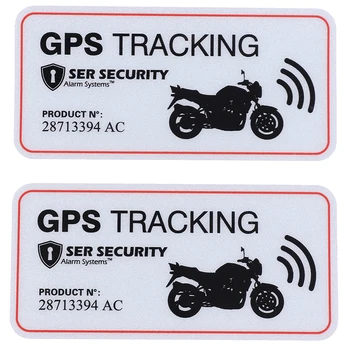 2pcs a etiqueta de Advertência de RASTREAMENTO GPS sistema de Alarme de adesivo Anti-Roubo de adesivo refletivo vinil adesivo para carro moto motocrclye