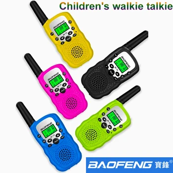 2pcs/LOTE Crianças walkie talkie BAOFENG Mini walkie talkie para crianças no acampamento de verão de 5 cores de 16 canais duas vias de rádio