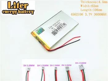 3,7 V 4562106 3600mah bateria de polímero de Lítio para o tablet pc da bateria recarregável de 3,7 V 4562106 PLUG da bateria do polímero