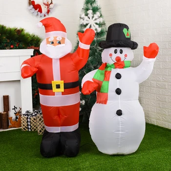 3.9 pés de Papai Noel Boneca Inflável de Natal Explodir LED Iluminado Brinquedos de Natal Adereços Casa Interior para o Exterior Festival da Decoração do Partido