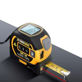 3-em-1 40/60M Digital a Laser Rangefinder medidor de Distância Laser Fita Medida Localizador de Intervalo com Tela de Ferramentas Exibir Régua