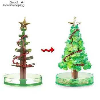 3 Tipos de 14cm Magia Crescer Árvore de Natal DIY Fun Presente de Natal de Brinquedo para Adultos, Crianças Home Festival de Decoração para uma Festa Adereços Mini Árvore
