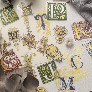 30 peças/bolsa Vintage alfabeto inglês Adesivos Memórias para DIY Scrapbooking Arte Colagem Álbum Criativo papel de carta Ofício Adesivos