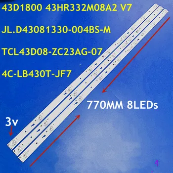 30pcs LED Strip JL.D43081330-004BS-M TCL43D08-ZC23AG-07 TCL-ODM-43D1800-3X8-3030 Para 43GM16F 43W550A 43L1600C 43L26CMC L43E9600