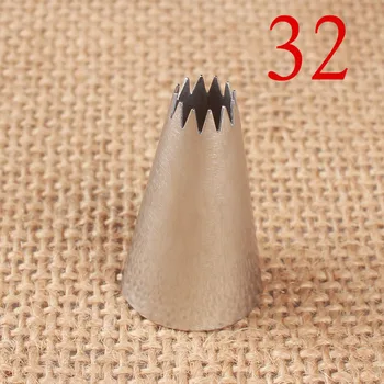 32# Estrelas 12-Dente Creme de Decoração Boca 304 de Aço Inoxidável de Cozimento Ferramenta DIY Pequeno Número