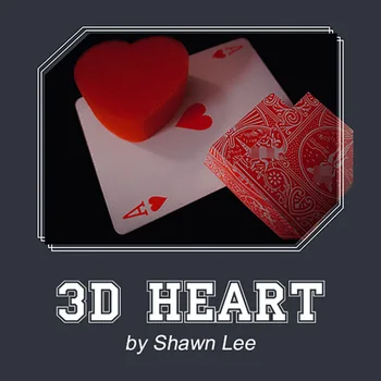 3D Coração de Shawn Lee Truques de Magia de Fuga Cartão de Alterações Esponja Coração da Magia Close-Up da Barra de Ilusões Artifícios Mentalismo Adereços