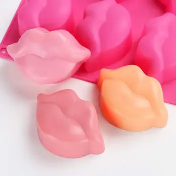 3D Quentes Lábios de Silicone Vela do Molde Sexy Lábios Vermelhos Sabão de Resina Molde Artesanal de Chocolate Fondant Tabuleiros DIY Bolo de Moldes de Decoração de Casa