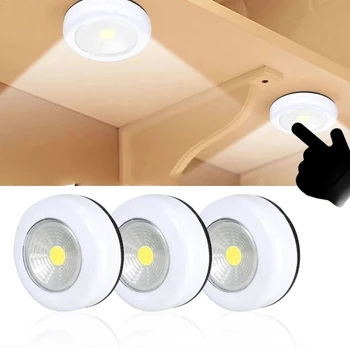 3PCS LED Sob a Luz do Armário Auto-Adesivo de Parede sem Fio Lâmpada Armário, Gaveta, Armário, Quarto, Cozinha Luz da Noite
