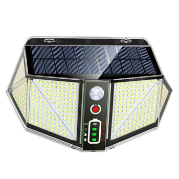 410 Led Solar, Sensor de iluminação de Parede Impermeável luz branca fria Exterior Sensor de Movimento Para o Jardim Garagem Solar Luzes de Parede